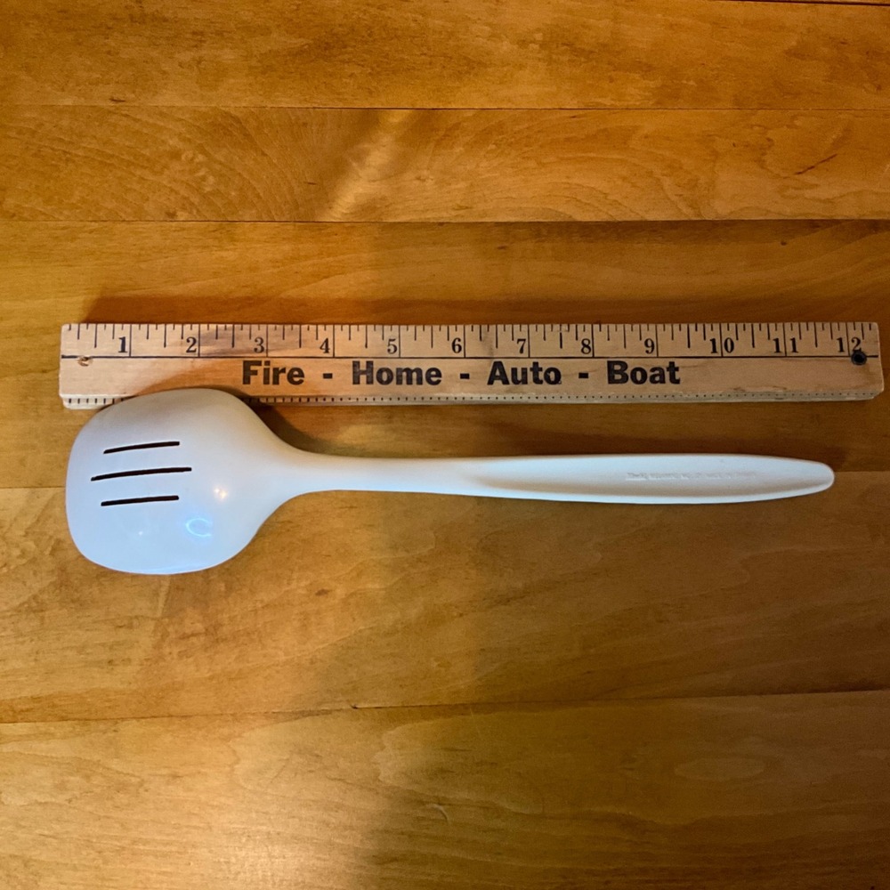 Maakt Melamine Slotted Spoon MC721 White‎ Utensil Kitchen Serving